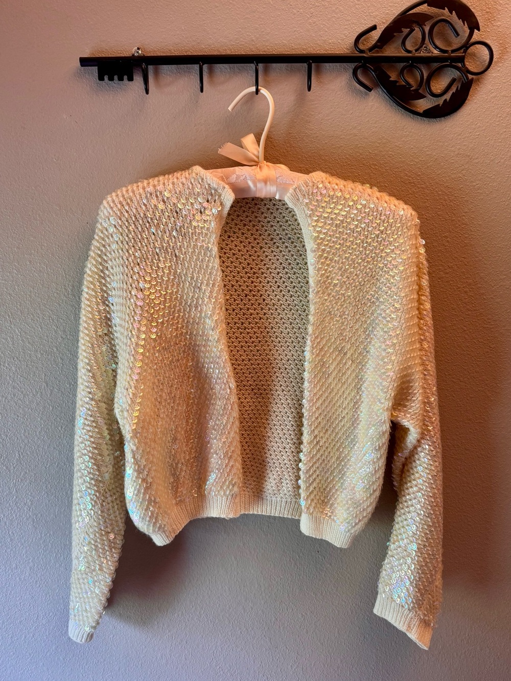 Handmade, Vintage Sequin Shrug/Sweater, XS